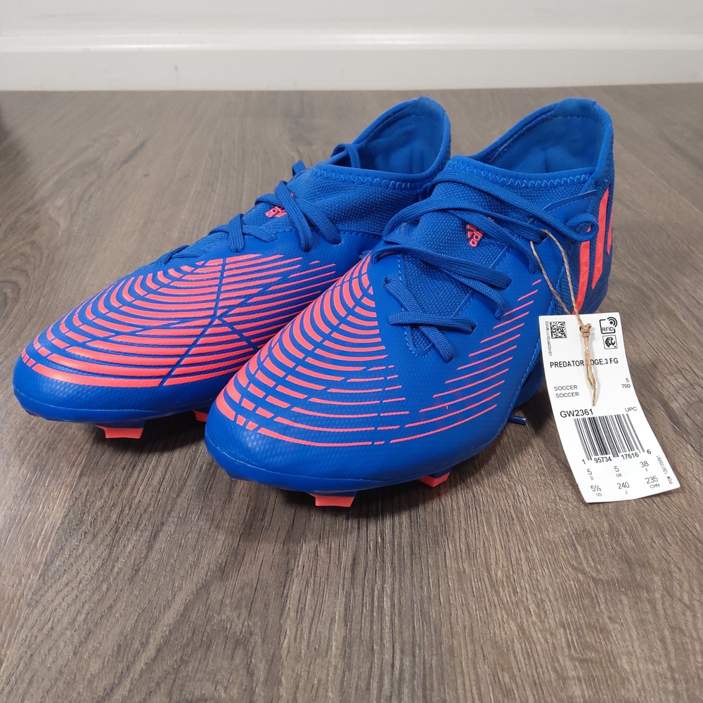 Adidas Predator Edge Blue with Pink Accents
